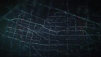 未来科技电子地图远景展示AE模板视频的预览图